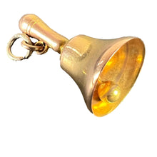 Load image into Gallery viewer, Vintage 9K Yellow Gold Ringing Hand Bell Charm Pendant
