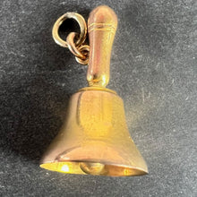 Load image into Gallery viewer, Vintage 9K Yellow Gold Ringing Hand Bell Charm Pendant
