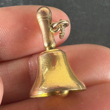 Load image into Gallery viewer, Vintage 9K Yellow Gold Ringing Hand Bell Charm Pendant
