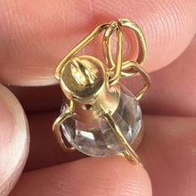 Load image into Gallery viewer, Vintage 18K Yellow Gold Paste Storm Lantern Charm Pendant

