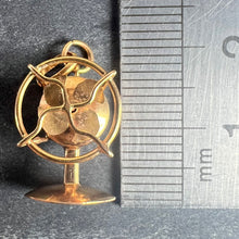 Load image into Gallery viewer, Vintage 18K Yellow Gold Mechanical Desk Fan Charm Pendant
