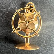 Load image into Gallery viewer, Vintage 18K Yellow Gold Mechanical Desk Fan Charm Pendant
