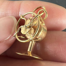 Load image into Gallery viewer, Vintage 18K Yellow Gold Mechanical Desk Fan Charm Pendant

