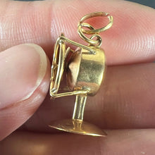 Load image into Gallery viewer, Vintage 18K Yellow Gold Mechanical Desk Fan Charm Pendant
