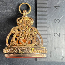 Load image into Gallery viewer, Large Antique Victorian Carnelian 9K Yellow Gold Charm Pendant Fob Seal

