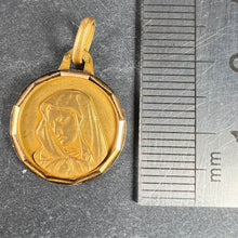 Load image into Gallery viewer, French Virgin Mary 18K Yellow Gold Medal Charm Pendant
