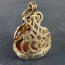 Load image into Gallery viewer, Large Antique Victorian Carnelian 9K Yellow Gold Charm Pendant Fob Seal
