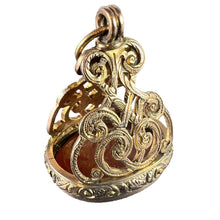 Load image into Gallery viewer, Large Antique Victorian Carnelian 9K Yellow Gold Charm Pendant Fob Seal
