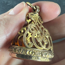 Load image into Gallery viewer, Large Antique Victorian Carnelian 9K Yellow Gold Charm Pendant Fob Seal
