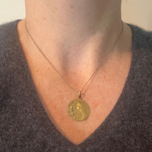 Load image into Gallery viewer, Antique French Jampolsky Virgin Mary Communion 18K Yellow Gold Medal Pendant
