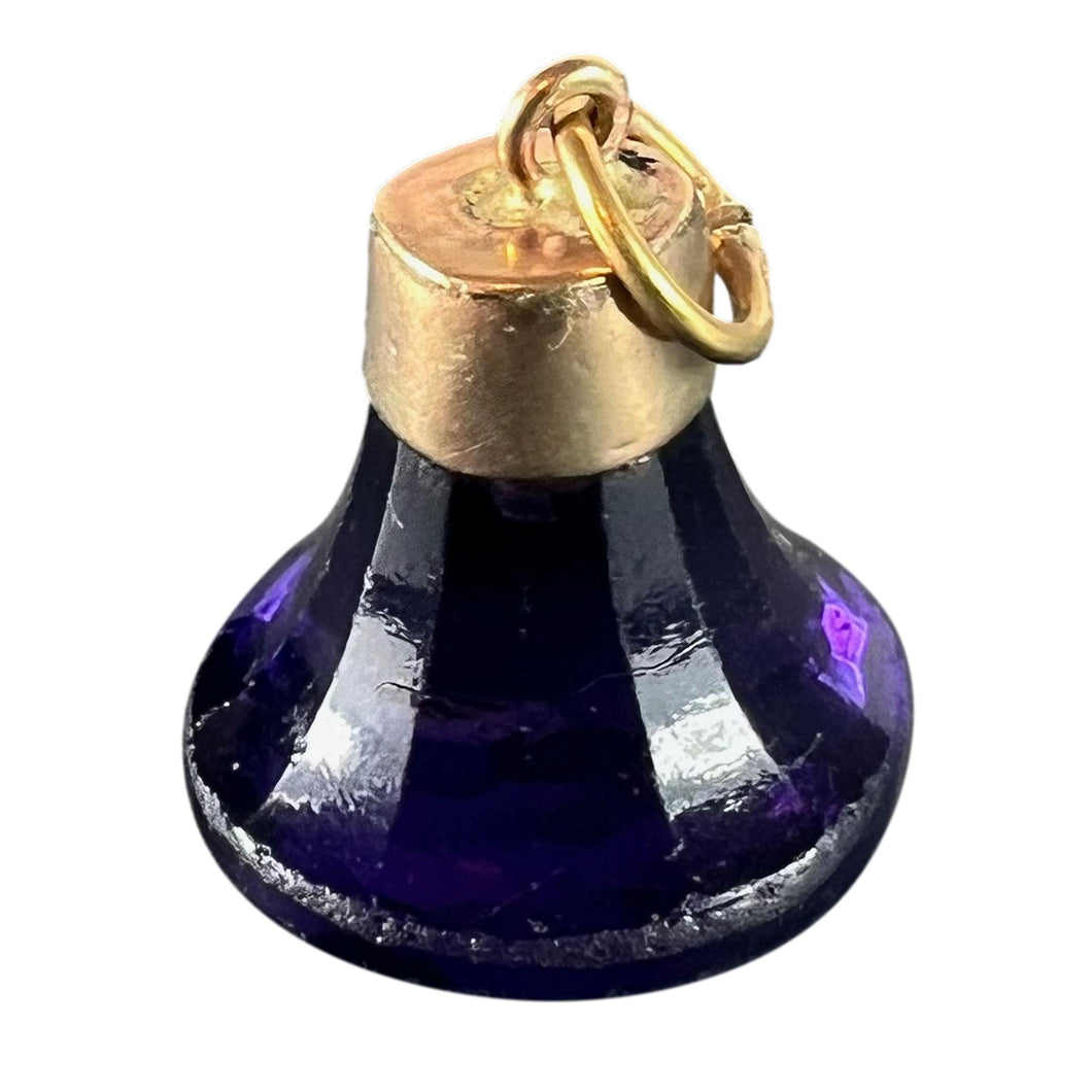Vintage Large 18K Yellow Gold Paste Fob Charm Pendant