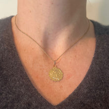 Load image into Gallery viewer, Antique French First Communion Chalice Floral 18K Yellow Gold Charm Pendant

