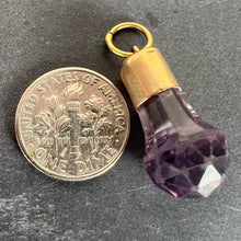Load image into Gallery viewer, Antique 18K Yellow Gold Amethyst Fob Charm Pendant
