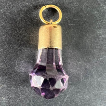 Load image into Gallery viewer, Antique 18K Yellow Gold Amethyst Fob Charm Pendant
