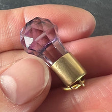 Load image into Gallery viewer, Antique 18K Yellow Gold Amethyst Fob Charm Pendant
