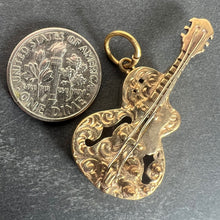 Load image into Gallery viewer, Vintage 9K Yellow Gold Electric Guitar Charm Pendant
