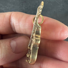 Load image into Gallery viewer, Vintage 9K Yellow Gold Electric Guitar Charm Pendant
