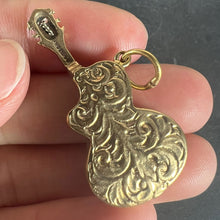 Load image into Gallery viewer, Vintage 9K Yellow Gold Electric Guitar Charm Pendant

