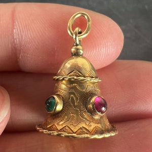 Vintage 18 Karat Yellow Gold Bell Charm Pendant