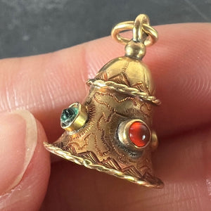 Vintage 18 Karat Yellow Gold Bell Charm Pendant