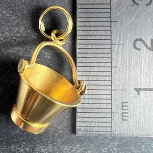Vintage 18 Karat Yellow Gold Champagne Bucket Charm Pendant
