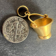 Load image into Gallery viewer, Vintage 18 Karat Yellow Gold Champagne Bucket Charm Pendant

