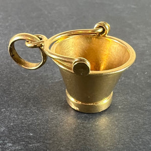Vintage 18 Karat Yellow Gold Champagne Bucket Charm Pendant
