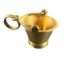 Load image into Gallery viewer, Vintage 18 Karat Yellow Gold Champagne Bucket Charm Pendant
