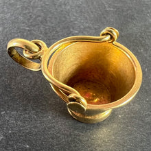 Load image into Gallery viewer, Vintage 18 Karat Yellow Gold Champagne Bucket Charm Pendant
