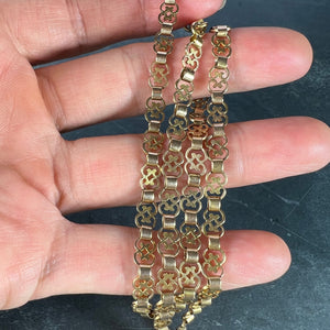 French 18K Rose Gold Fancy Link Chain Necklace