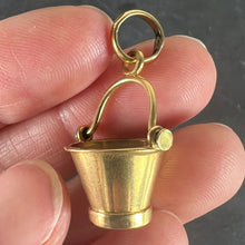 Load image into Gallery viewer, Vintage 18 Karat Yellow Gold Champagne Bucket Charm Pendant
