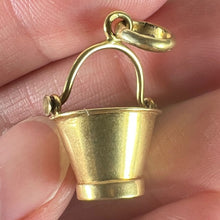 Load image into Gallery viewer, Vintage 18 Karat Yellow Gold Champagne Bucket Charm Pendant
