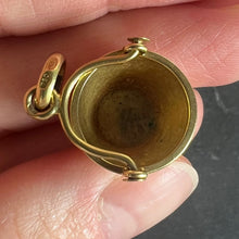 Load image into Gallery viewer, Vintage 18 Karat Yellow Gold Champagne Bucket Charm Pendant
