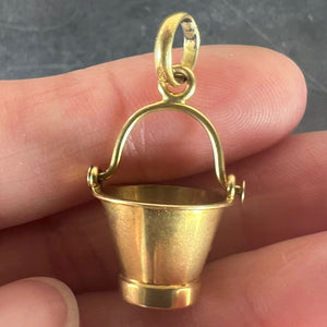 Vintage 18 Karat Yellow Gold Champagne Bucket Charm Pendant