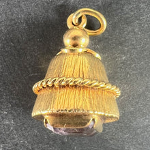 Load image into Gallery viewer, Vintage 18 Karat Yellow Gold Amethyst Barrel Charm Pendant
