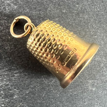 Load image into Gallery viewer, Vintage Cropp and Farr Thimble 9K Yellow Gold Charm Pendant
