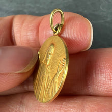 Load image into Gallery viewer, French Vernon Sacred Heart Madonna and Child 18K Yellow Gold Medal Pendant
