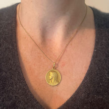 Load image into Gallery viewer, French Becker Virgin Mary 18K Yellow Gold Charm Pendant Religious Medal
