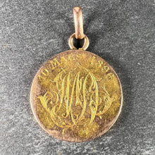 Load image into Gallery viewer, French Virgin Mary Shepherdess 18K Yellow Gold Charm Pendant Medal
