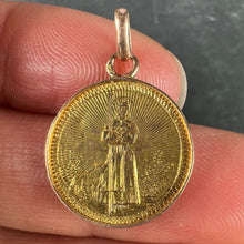 Load image into Gallery viewer, French Virgin Mary Shepherdess 18K Yellow Gold Charm Pendant Medal

