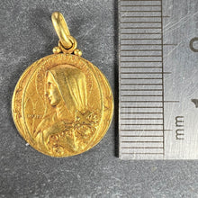 Load image into Gallery viewer, French Becker 18K Yellow Gold St Therese Charm Pendant
