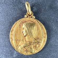 Load image into Gallery viewer, French Becker 18K Yellow Gold St Therese Charm Pendant
