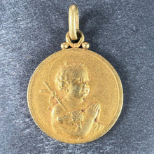 Load image into Gallery viewer, French Becker Lamb of God Jesus Child 18K Yellow Gold Medal Pendant
