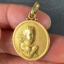 Load image into Gallery viewer, French Becker Lamb of God Jesus Child 18K Yellow Gold Medal Pendant
