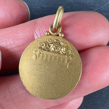 Load image into Gallery viewer, French Becker Lamb of God Jesus Child 18K Yellow Gold Medal Pendant
