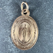 Load image into Gallery viewer, French Virgin Mary First Communion 18K Rose Gold Medal Charm Pendant
