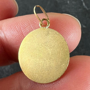 Augis French More Than Yesterday 18K Yellow Gold Diamond Love Charm Pendant