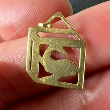Load image into Gallery viewer, Vintage French Koi Carp Fish in Box 18 Karat Yellow Gold Enamel Charm Pendant
