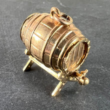 Load image into Gallery viewer, Vintage 9K Yellow Gold Beer Whisky Barrel Charm Pendant
