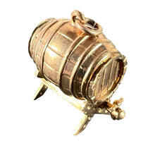 Load image into Gallery viewer, Vintage 9K Yellow Gold Beer Whisky Barrel Charm Pendant
